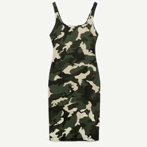 Zara camouflage midi dress